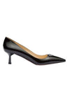 Women' Triangle Logo Patent Leather Pumps Black - PRADA - BALAAN 1