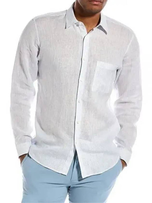 Olympic Multi-Summer Linen Long Sleeve Shirt White - THEORY - BALAAN 2