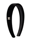 Velvet hairband black - CHANEL - BALAAN 1