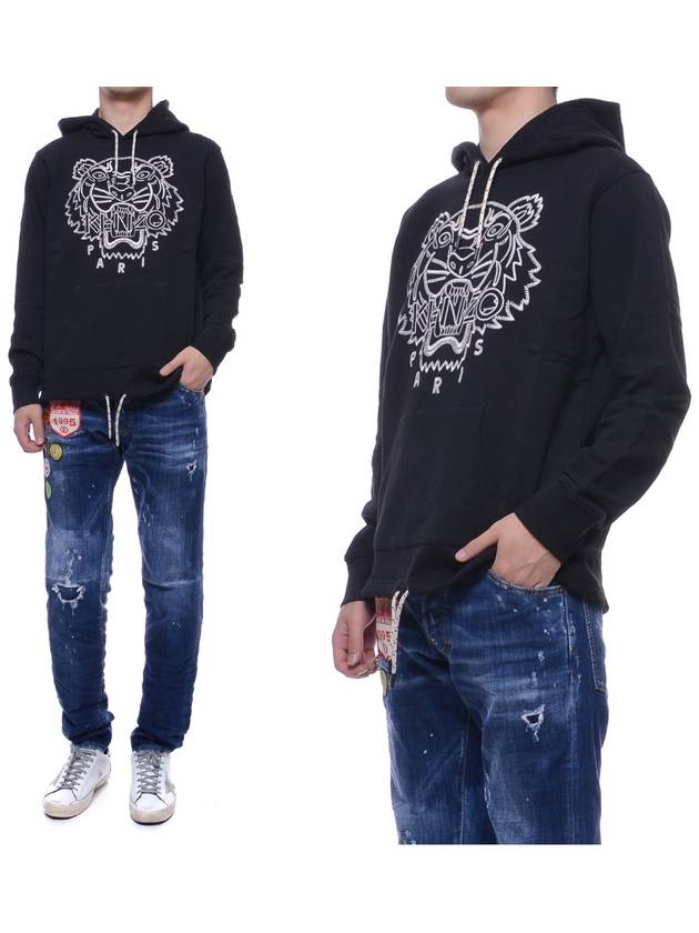 Men's Tiger Embroidery Hooded Sweatshirt 5SW441_4XL_99_19F - KENZO - BALAAN 1