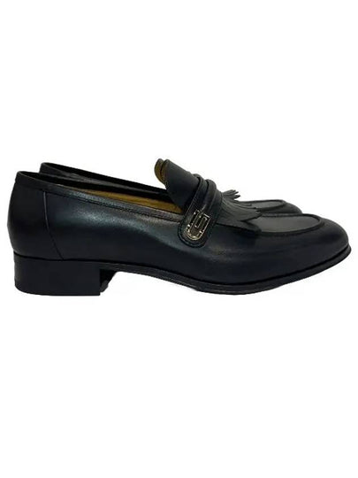 Mirror G Leather Loafers Black - GUCCI - BALAAN 2