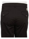 Cotton Poplin Straight Pants Black - MONCLER - BALAAN 7