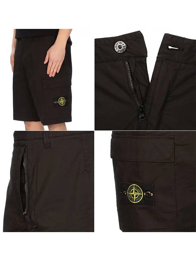 Cargo Bermuda Shorts Black - STONE ISLAND - BALAAN 4