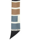 FF Motif Printed Narrow Silk Scarf - FENDI - BALAAN 5