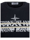 Band Multi Logo Short Sleeve T-Shirt Black - STONE ISLAND - BALAAN 6