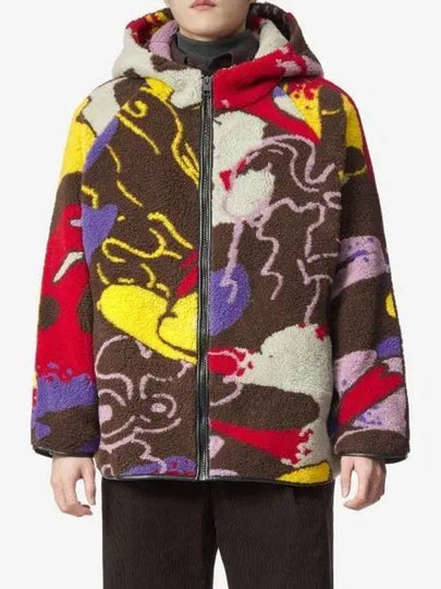 Whatever Print Faux Shearling Jacket - SUNNEI - BALAAN 2