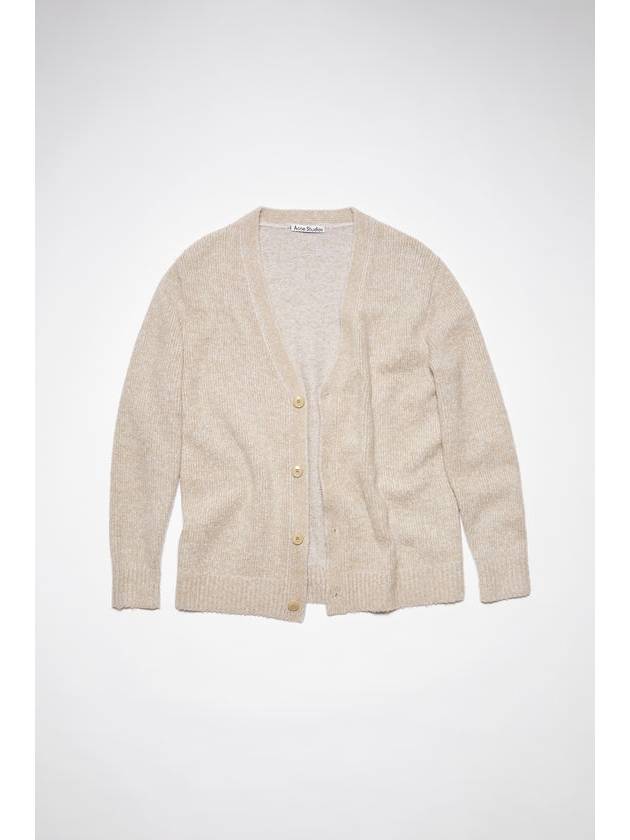 Wool Blend Cardigan Light Taupe - ACNE STUDIOS - BALAAN 4