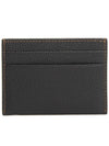 Grainy TB Logo Calfskin Card Wallet Black - BURBERRY - BALAAN 3