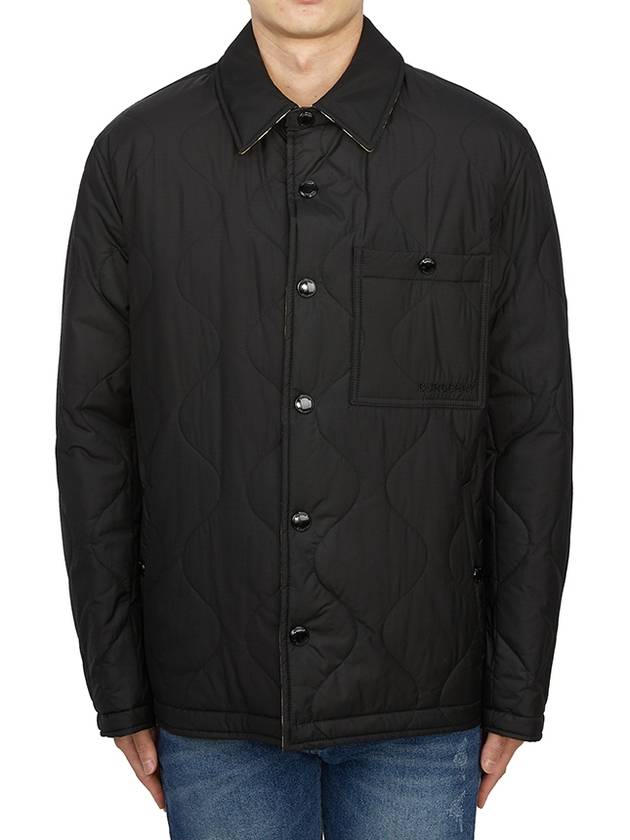 Check Reversible Quilting Jacket Beige Black - BURBERRY - BALAAN 5