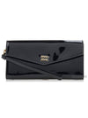 Patent Leather Long Wallet Black - MIU MIU - BALAAN 2