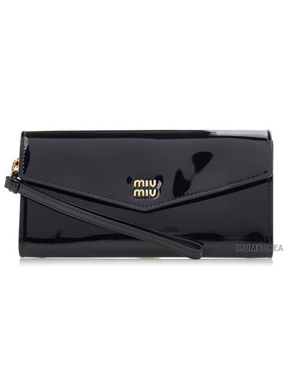 Patent Leather Long Wallet Black - MIU MIU - BALAAN 2