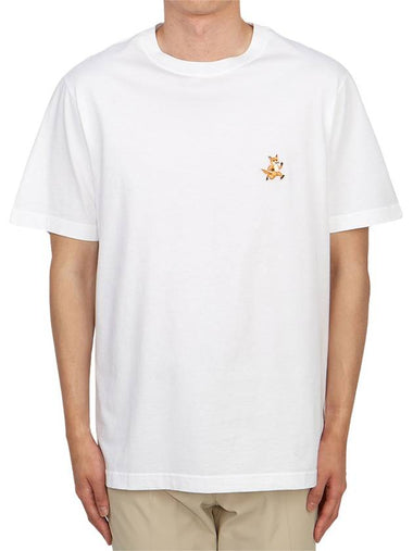 Speedy Fox Men's Short Sleeve T-Shirt MM00125KJ0008 P100 - MAISON KITSUNE - BALAAN 1