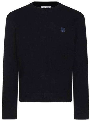 Fox Head Knit Top Navy - MAISON KITSUNE - BALAAN 1