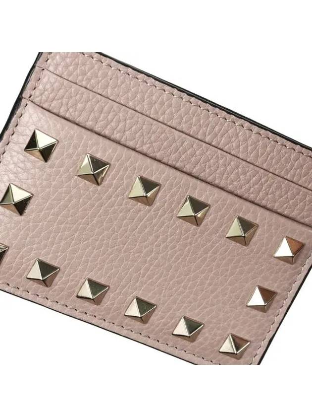 Rockstud Card Wallet Beige - VALENTINO - BALAAN 6