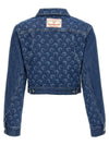 Women's Deadstock Monogram Pattern Denim Jacket WJA041BL50 BPG - MARINE SERRE - BALAAN 2