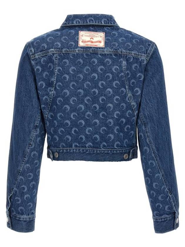 Women's Deadstock Monogram Pattern Denim Jacket WJA041BL50 BPG - MARINE SERRE - BALAAN 2