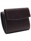 Trifold Stitched Leather Half Wallet Brown - MAISON MARGIELA - BALAAN 4