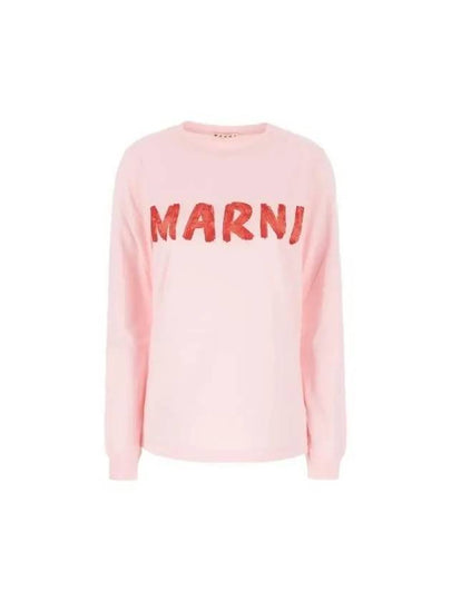 Logo Long Sleeve T-Shirt Pink - MARNI - BALAAN 2