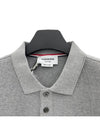 RWB Pocket Interlock Cotton Short Sleeve Polo Shirt Grey - THOM BROWNE - BALAAN 4