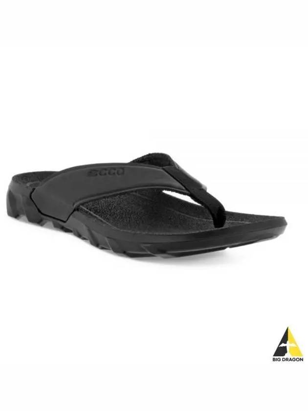 Mx Flipsider Logo Flip Flops Black - ECCO - BALAAN 2