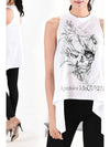 634217 Iris sleeveless t shirt white QZABT 0900 - ALEXANDER MCQUEEN - BALAAN 1