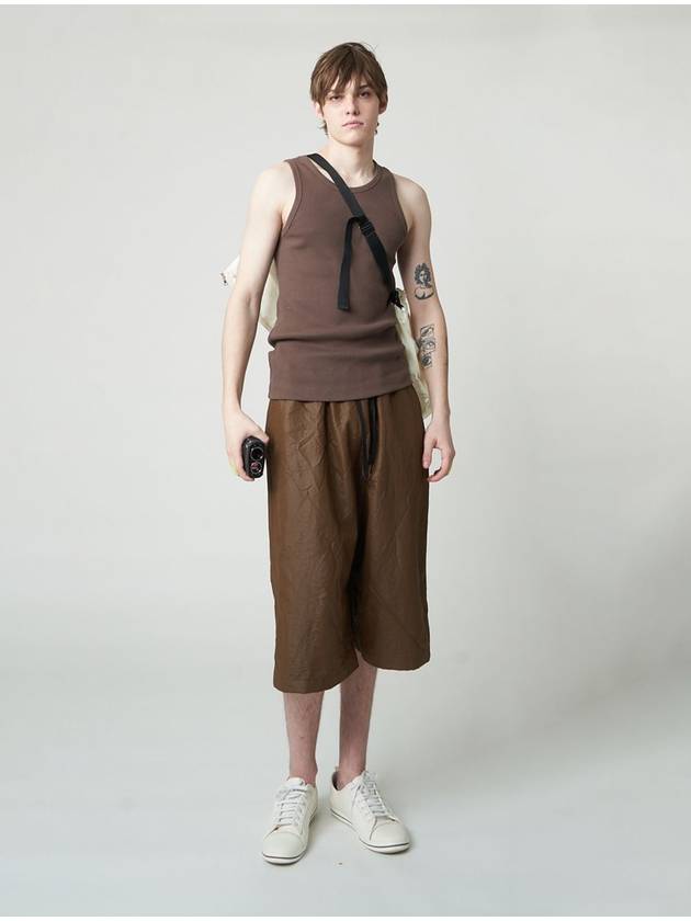 Ribbed Sleeveless Light Brown - ATHPLATFORM - BALAAN 8