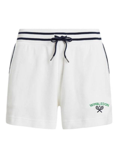 Women's Wimbledon Terry Shorts White - POLO RALPH LAUREN - BALAAN 1