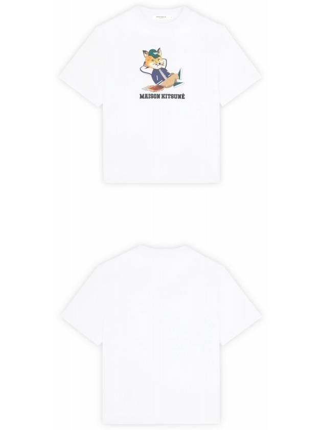 Dressed Fox Easy Short Sleeve T-Shirt White - MAISON KITSUNE - BALAAN 5