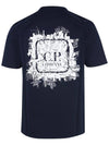 Metropolis Series Mercerized Jersey Reverse Graphic Short Sleeve T-Shirt Navy - CP COMPANY - BALAAN 4