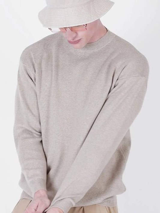 Hazy Cashmere Round Knit Beige - CHANCE'S NOI - BALAAN 2