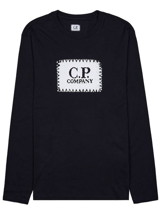 30/1 Jersey Logo Long Sleeve T-Shirt Black - CP COMPANY - BALAAN 9