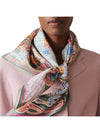 Super Silk Quest 90 Scarf Burt Armand Rose - HERMES - BALAAN 5