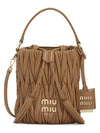 Matelasse Nappa Leather Bucket Bag Brown - MIU MIU - BALAAN 2