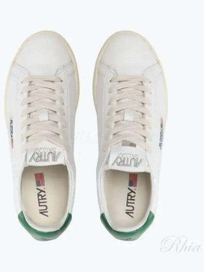 Dallas Green Tab Leather Low Top Sneakers White - AUTRY - BALAAN 2