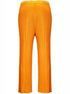 Pleated Straight Pants Orange - ISSEY MIYAKE - BALAAN 4