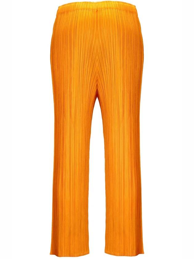 Pleated Straight Pants Orange - ISSEY MIYAKE - BALAAN 4