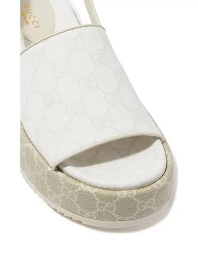 GG Platform Supreme Canvas Sandals White - GUCCI - BALAAN 5