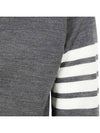 Men's Sustainable Classic Diagonal Wool Cardigan Medium Grey - THOM BROWNE - BALAAN 5