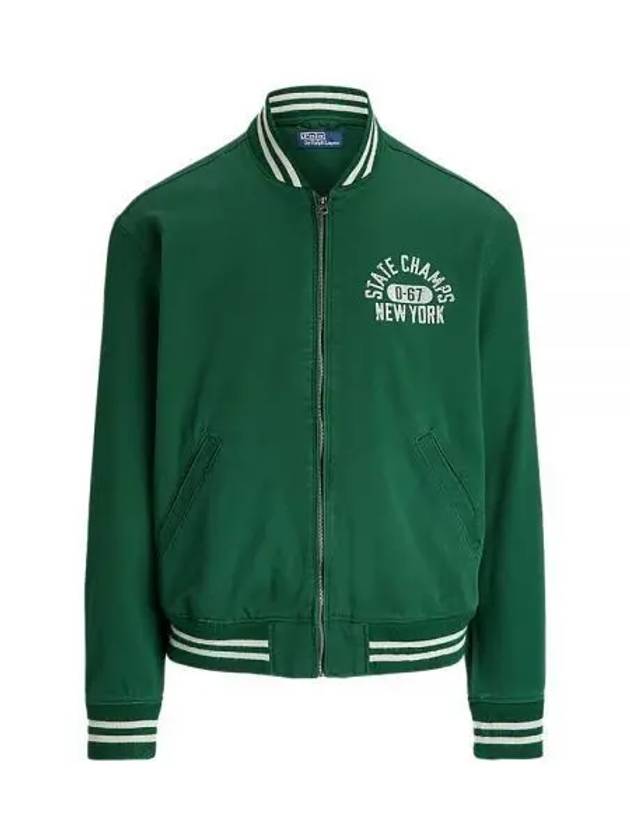 Varsity Bomber Jacket Green - POLO RALPH LAUREN - BALAAN 2