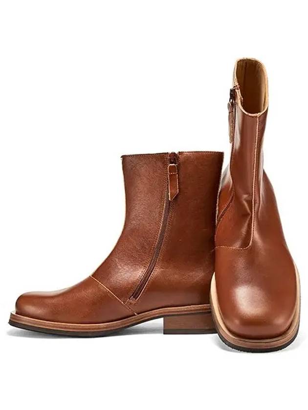 Camion Leather Ankle Boots Cognac Brown - OUR LEGACY - BALAAN 3