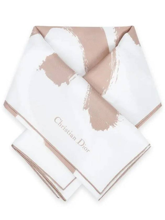 Miss Dior Graffiti 70 Square Silk Twill Scarf Rose White - DIOR - BALAAN 2