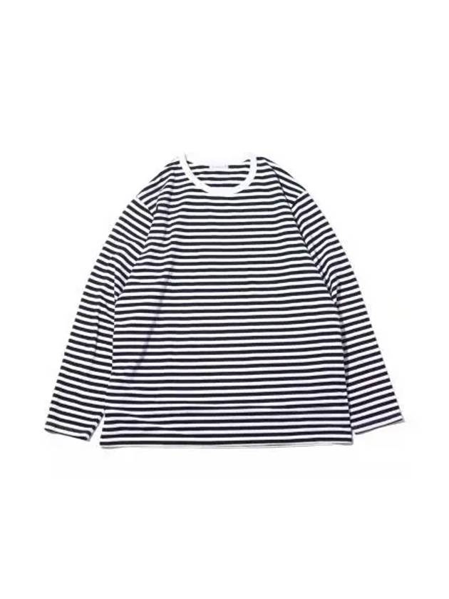 COOLMAX Stripe Jersey L S Tee SUHS423E NW NAVY WHITE - NANAMICA - BALAAN 1