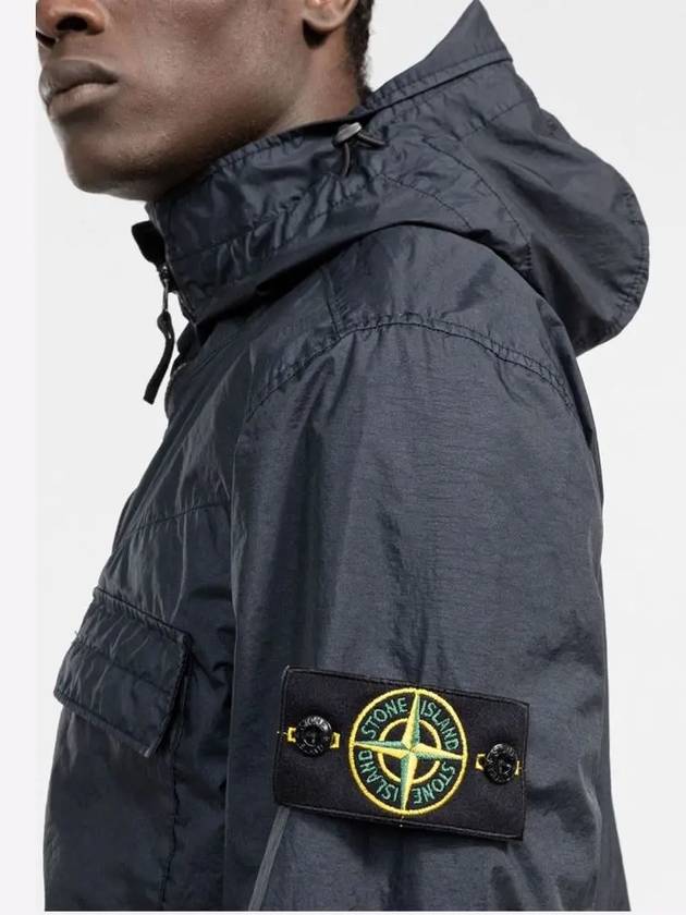 Wappen Patch Membrana Hooded Jacket Navy - STONE ISLAND - BALAAN 4