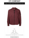 Lens Wappen Long Sleeve Zip-Up Jacket Burgundy - CP COMPANY - BALAAN 3