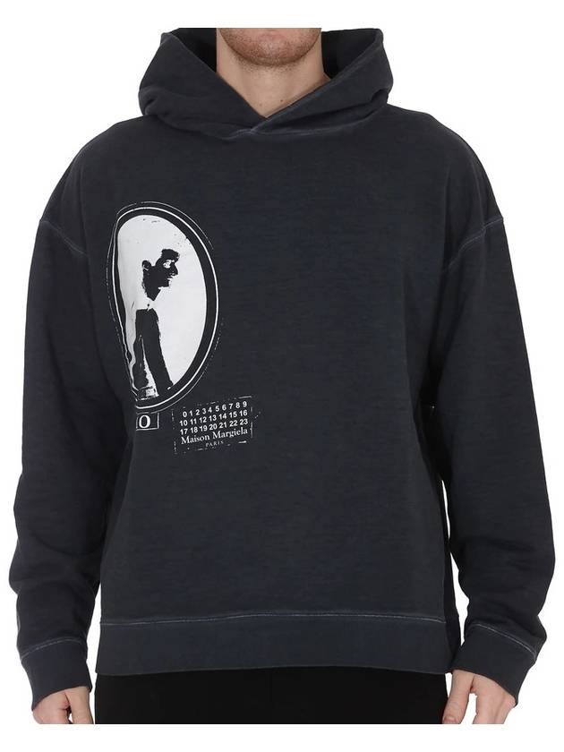 Graphic Print Hoodie Grey - MAISON MARGIELA - BALAAN 2