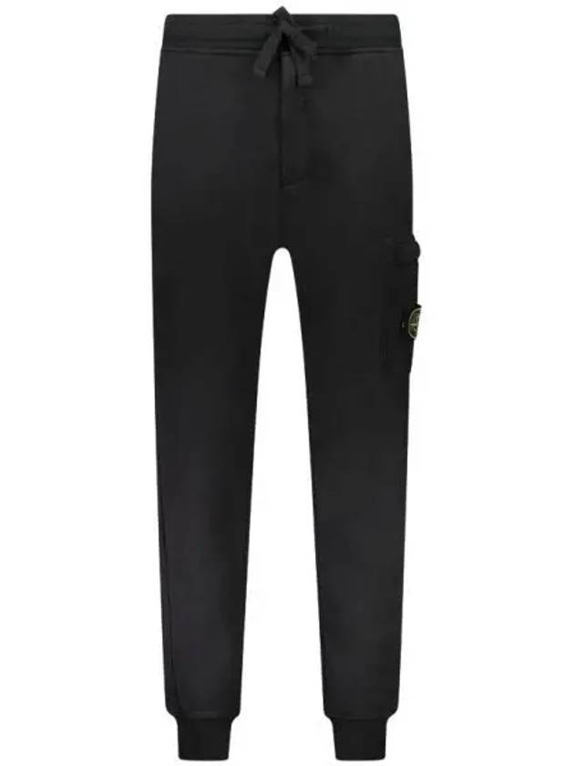 Cotton Fleece Cargo Truck Pants Black - STONE ISLAND - BALAAN 2