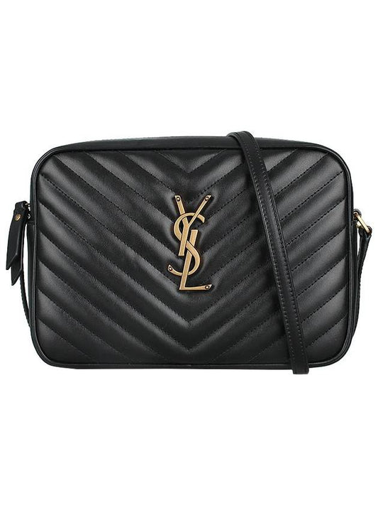 Lou Logo Quilting Cross Bag Black - SAINT LAURENT - BALAAN 2