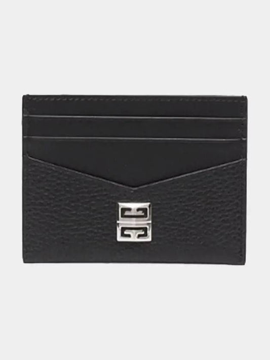 Grain Leather Card Wallet Black - GIVENCHY - BALAAN 2