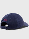 Pony Logo Cotton Terry Ball Cap Navy - POLO RALPH LAUREN - BALAAN 3