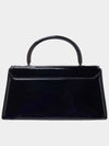 Women's Patent Trapeze Tote Bag Black - THOM BROWNE - BALAAN 4